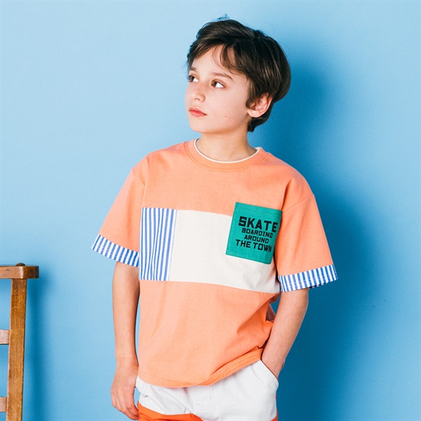 布帛切替半袖Tシャツ 半袖Tシャツ｜子供服・ベビー服の通販はこどもの
