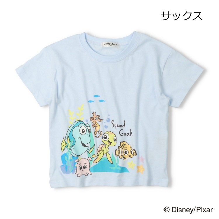 【WEB限定】ファインディング・ニモ/半袖Tシャツ(サックス-100cm)