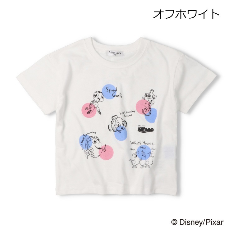 【WEB限定】ファインディング・ニモ/半袖Tシャツ(オフホワイト-130cm)