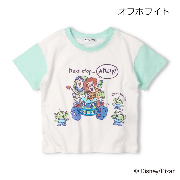 【WEB限定】トイ・ストーリー/半袖Tシャツ(オフホワイト-110cm)