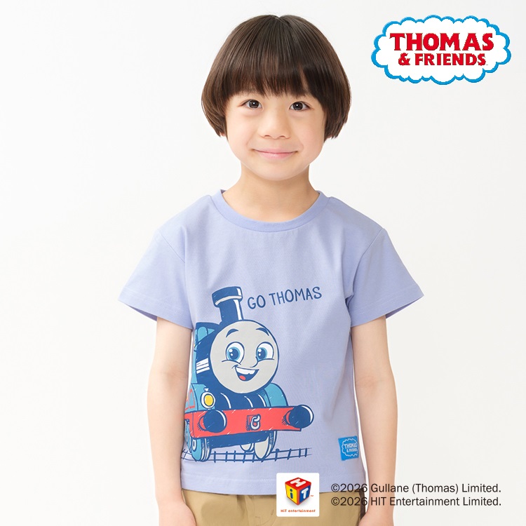きかんしゃトーマス半袖Tシャツ(ブルー-120cm)