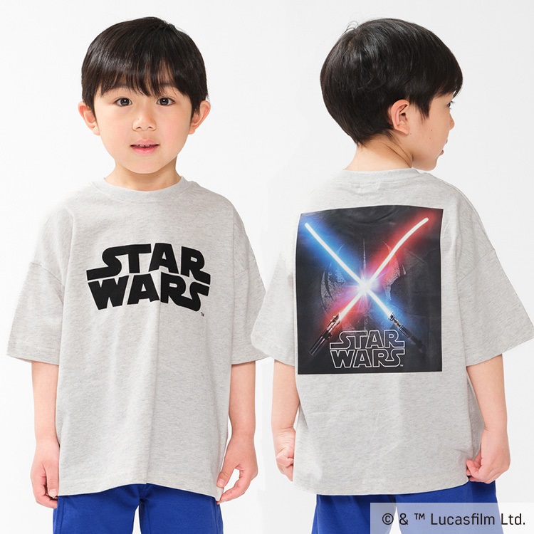 【WEB限定】スター・ウォーズ/半袖Tシャツ(グレー-150cm)