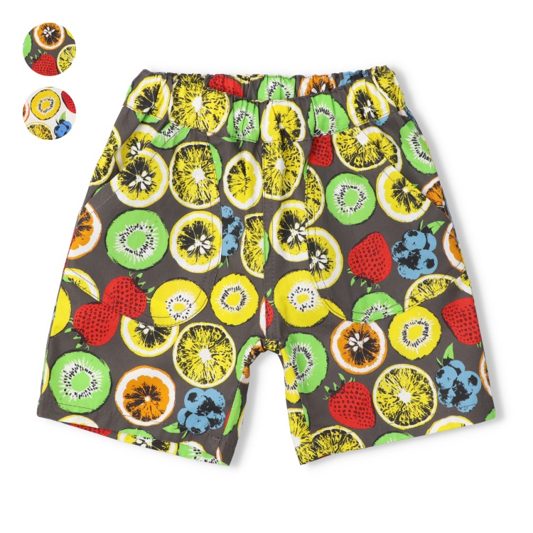 *【WEB限定】フルーツ総柄4分丈ハーフパンツ