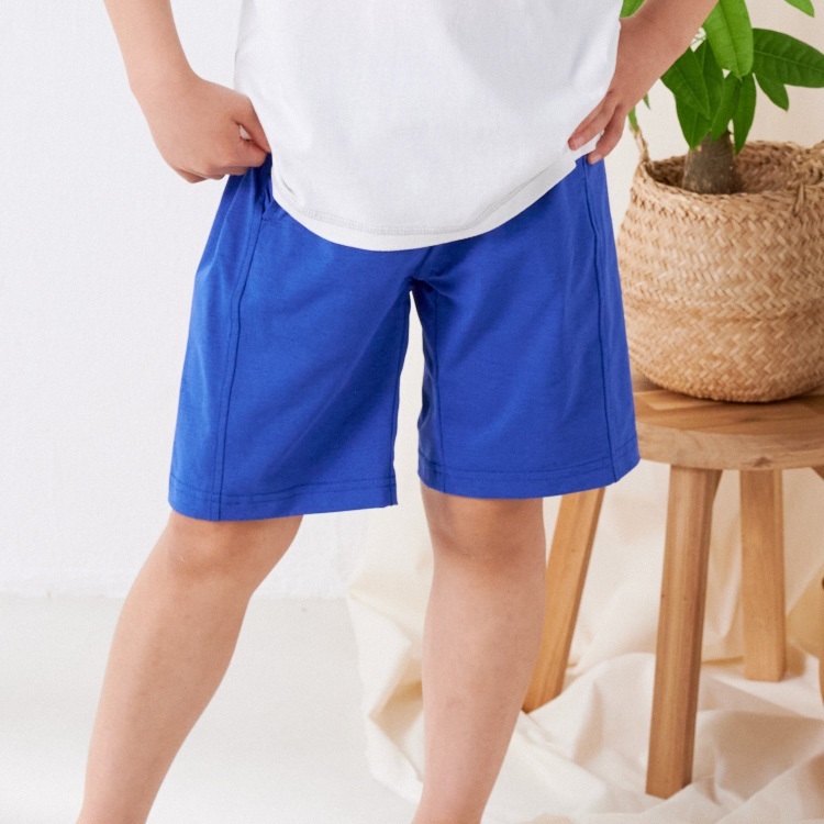 ポリエステル5分丈ハーフパンツ(ネイビー-80cm)