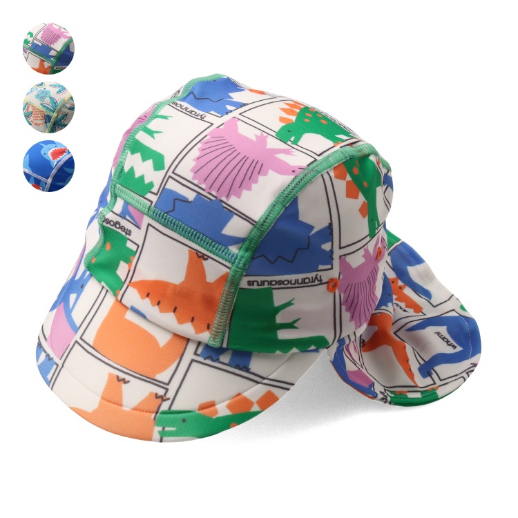 【WEB限定】日よけたれ付スイムキャップ・帽子