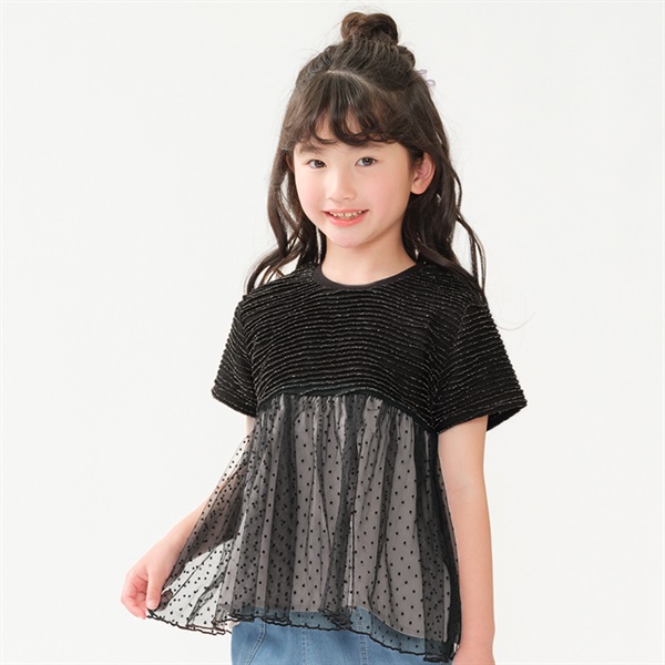 チュール切替半袖Tシャツ 半袖Tシャツ｜子供服・ベビー服の通販は