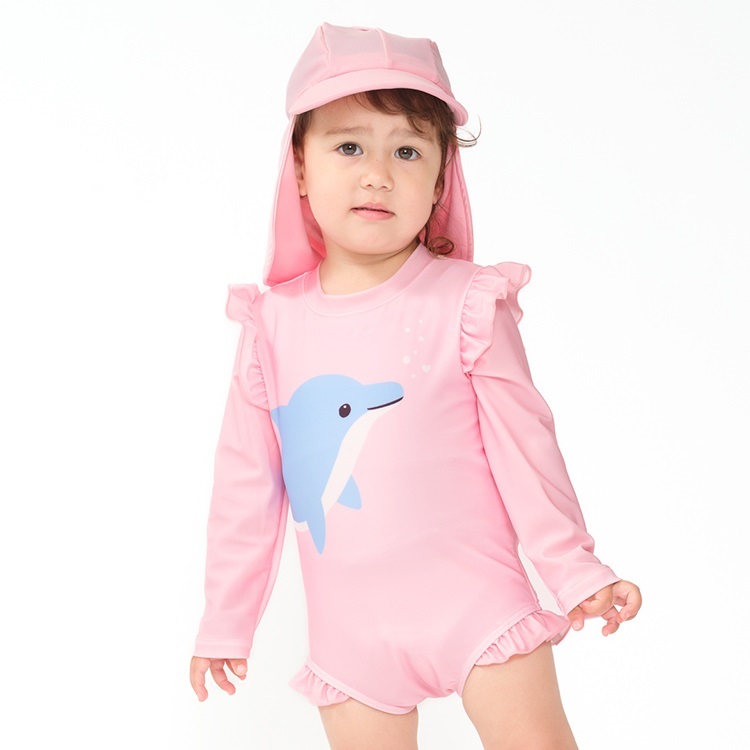 WEB限定】イルカ・アザラシベビー水着・帽子セット 水着｜子供服