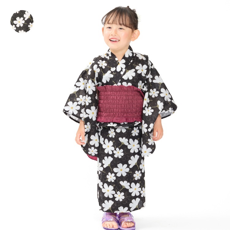 【WEB限定】お花柄浴衣・帯セット