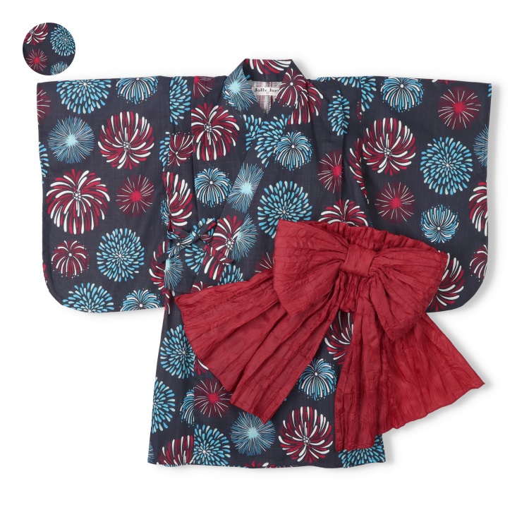 【WEB限定】花火柄浴衣・帯セット