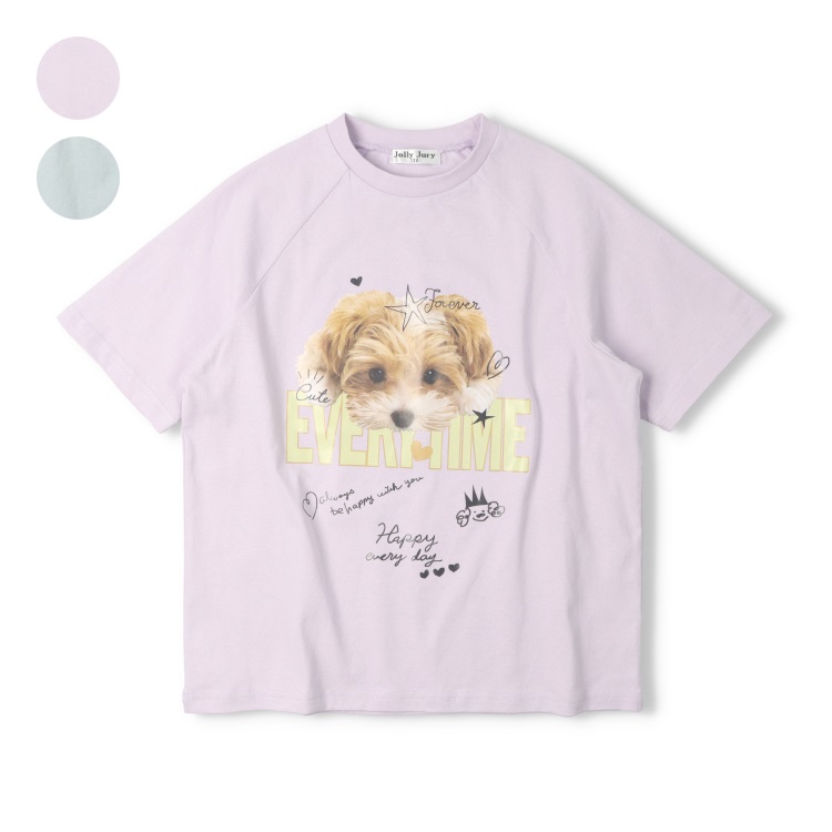 【WEB限定】【130～160cm】犬プリント半袖Tシャツ