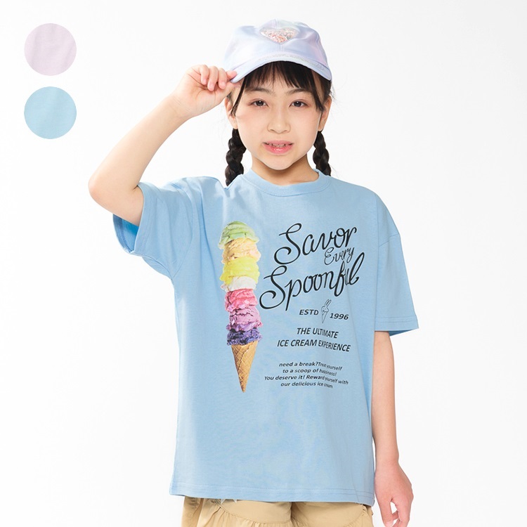 【WEB限定】【130～160cm】アイスクリーム半袖Tシャツ