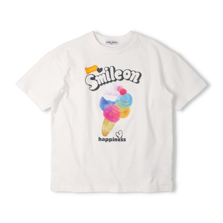 【WEB限定】【130～160cm】アイスロゴ半袖Tシャツ(オフホワイト-160cm)