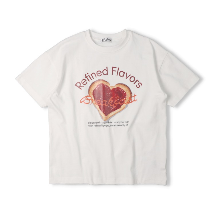 【WEB限定】【130～160cm】ハートパン半袖Tシャツ(オフホワイト-160cm)