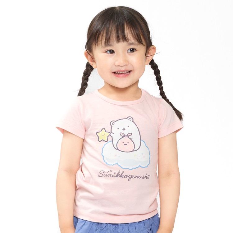 *すみっコぐらし/半袖Tシャツ(ピンク-110cm)