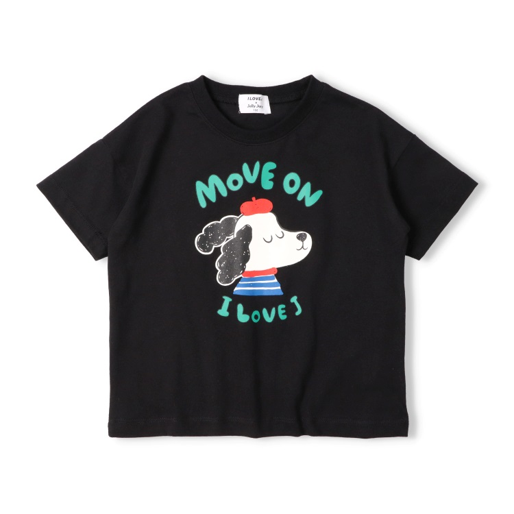 【WEB限定】プリント半袖Tシャツ(ブラック-90cm)