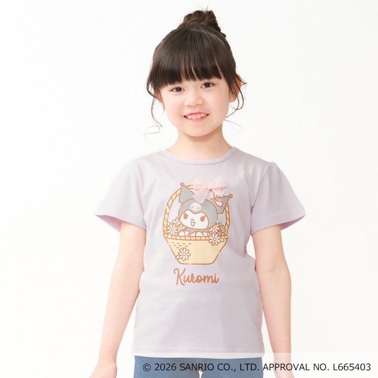 サンリオキャラクター半袖Tシャツ(ラベンダー-110cm)