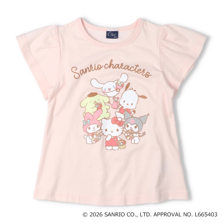 サンリオキャラクター半袖Tシャツ(ピンク-110cm)