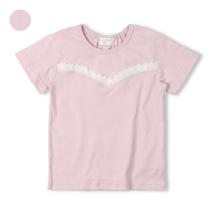 【WEB限定】レース使い半袖Tシャツ