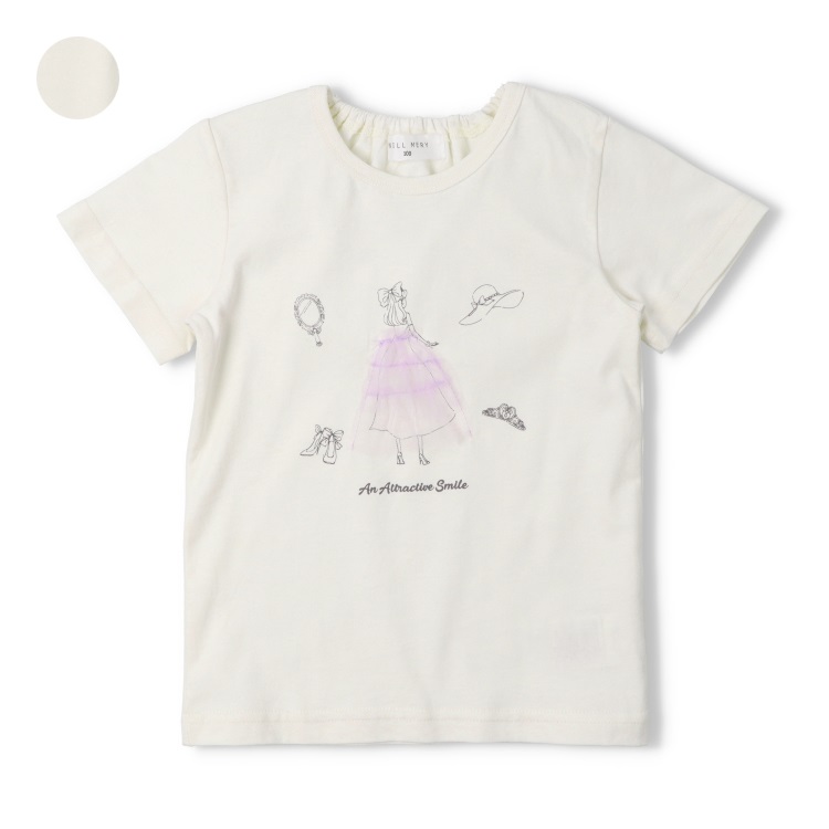 【WEB限定】チュール付き半袖Tシャツ