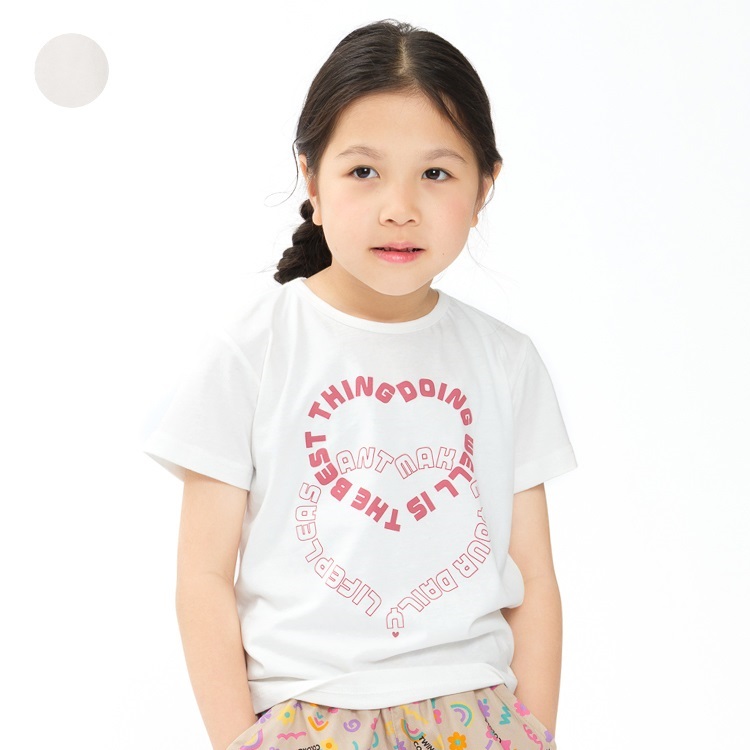 WEB限定】ハートロゴプリント半袖Tシャツ 半袖Tシャツ｜子供服