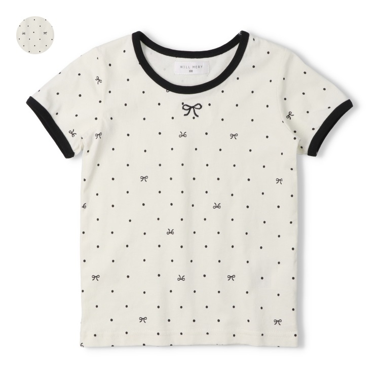 【WEB限定】リボンドット柄半袖Tシャツ