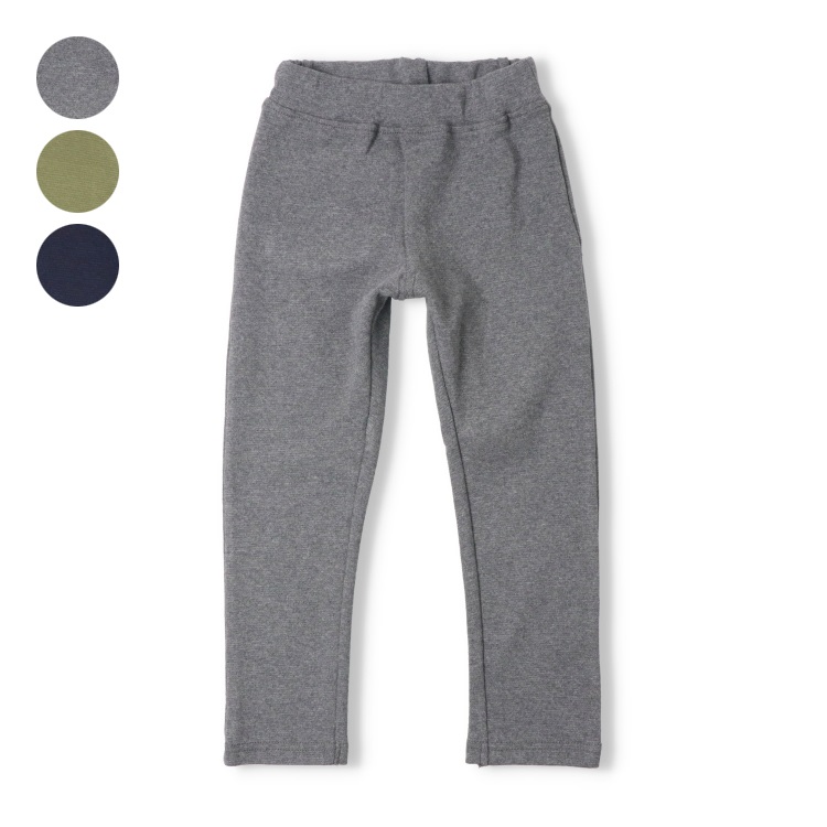 ミラノリブ無地ロングパンツ