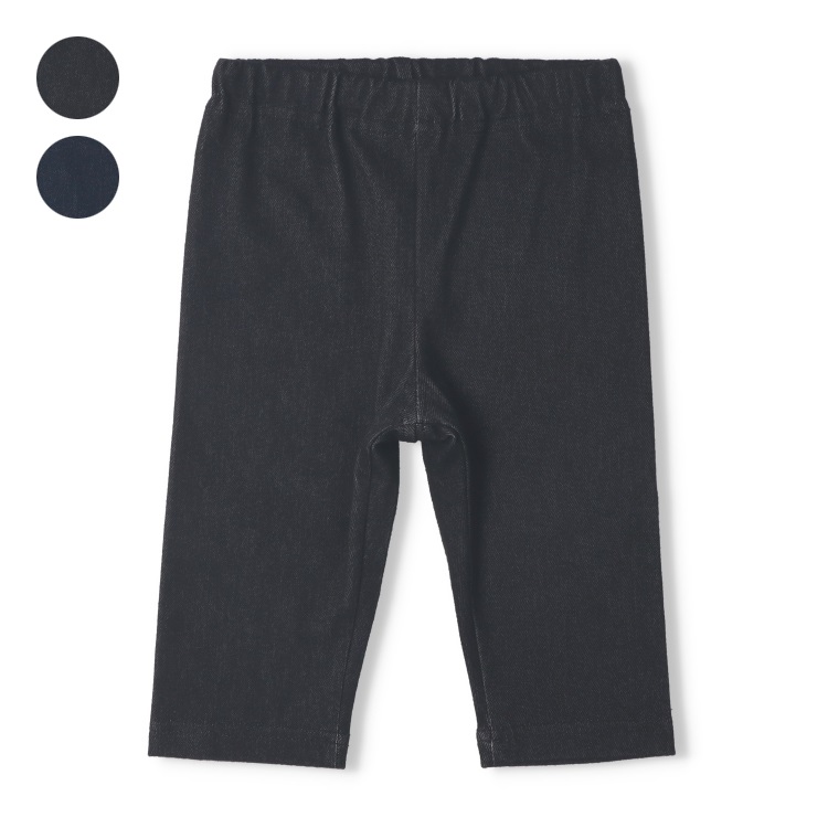 デニムニット6分丈ハーフレギンス