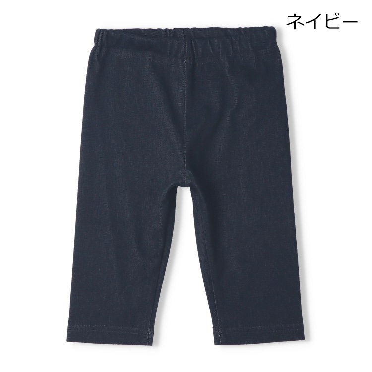 デニムニット6分丈ハーフレギンス(コン-130cm)