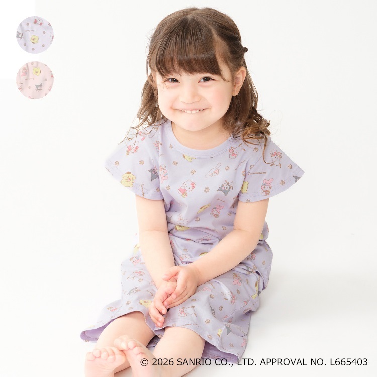 サンリオキャラクター総柄半袖パジャマ