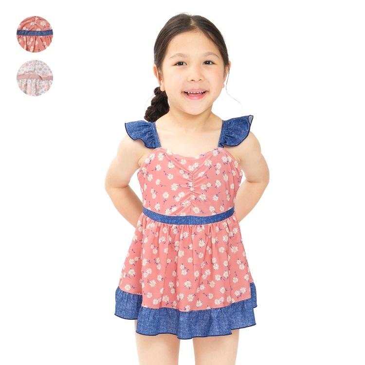 【WEB限定】小花柄ワンピース水着