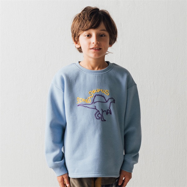 恐竜チェーン刺繍裏起毛トレーナー トレーナー｜子供服・ベビー服の