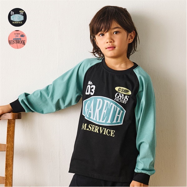 ゲームシャツ風ロゴプリント長袖Tシャツ・ロンT 長袖Tシャツ｜子供服