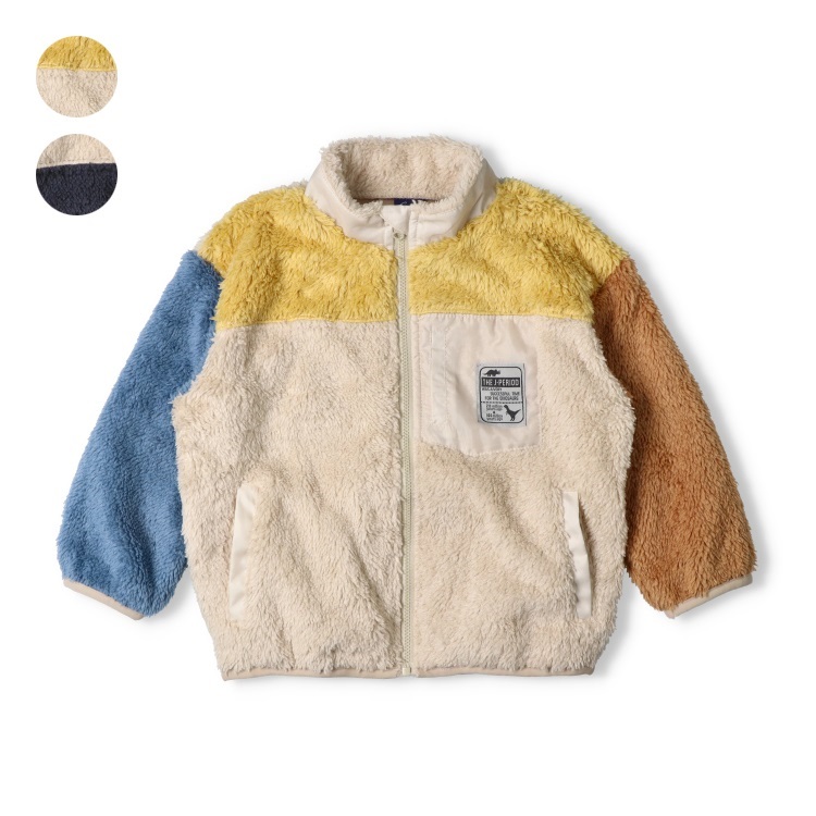 恐竜刺繍ボアジャケット