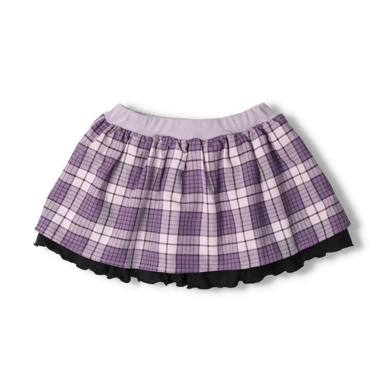 チェック・ドット柄ミニスカート(チェック-80cm)