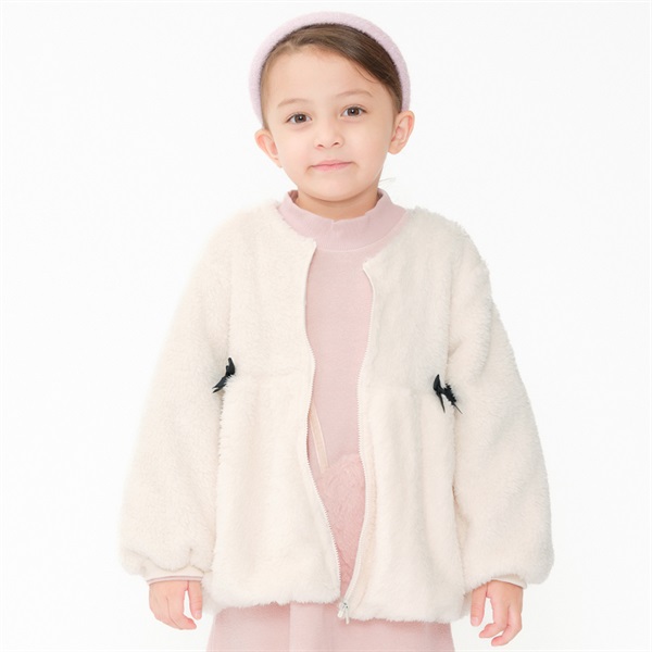 リボン付きボアジャケット ジャケット｜子供服・ベビー服の通販は