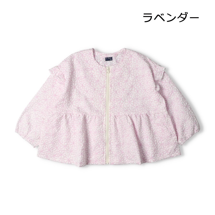 花柄ジャケット(ラベンダー-90cm)
