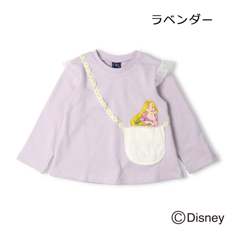 ディズニーキャラクター/プリンセス裏毛トレーナー(ラベンダー-130cm)