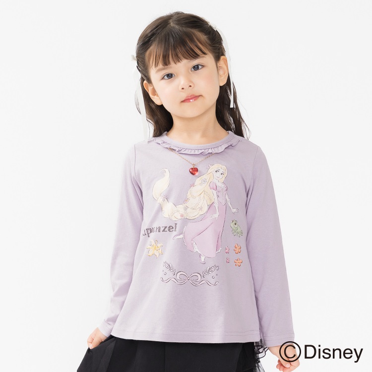 ディズニーキャラクター/プリンセスＴシャツ(ラベンダー-100cm)