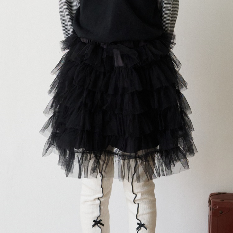チュールスカート(ブラック-120cm)