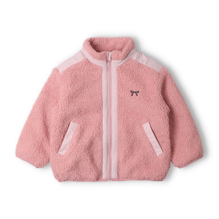 【WEB限定】ボアジャケット(ピンク-130cm)