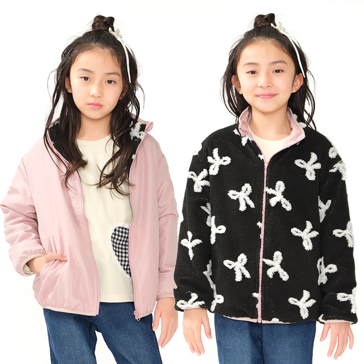 【WEB限定】リバーシブルジャケット(ピンク-110cm)