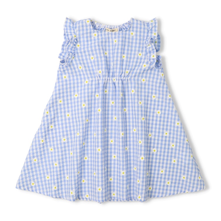 WEB限定】ギンガムチェック花柄ワンピース ワンピース｜子供服
