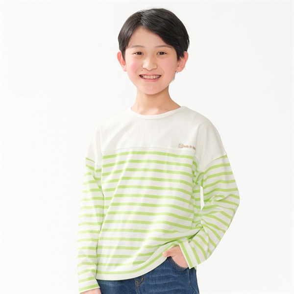 ボーダー長袖Tシャツ(140-160cm) 長袖Tシャツ｜子供服・ベビー服の