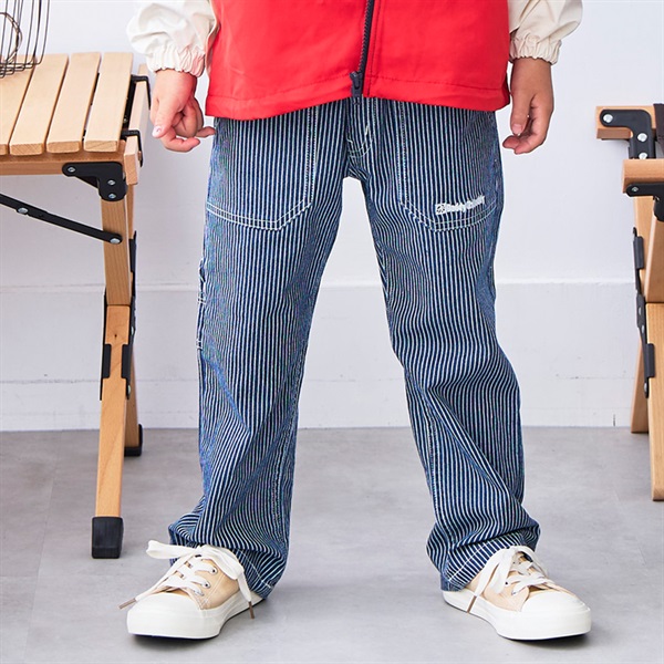 ヒッコリーデニム長パンツ ロングパンツ｜子供服・ベビー服の通販は