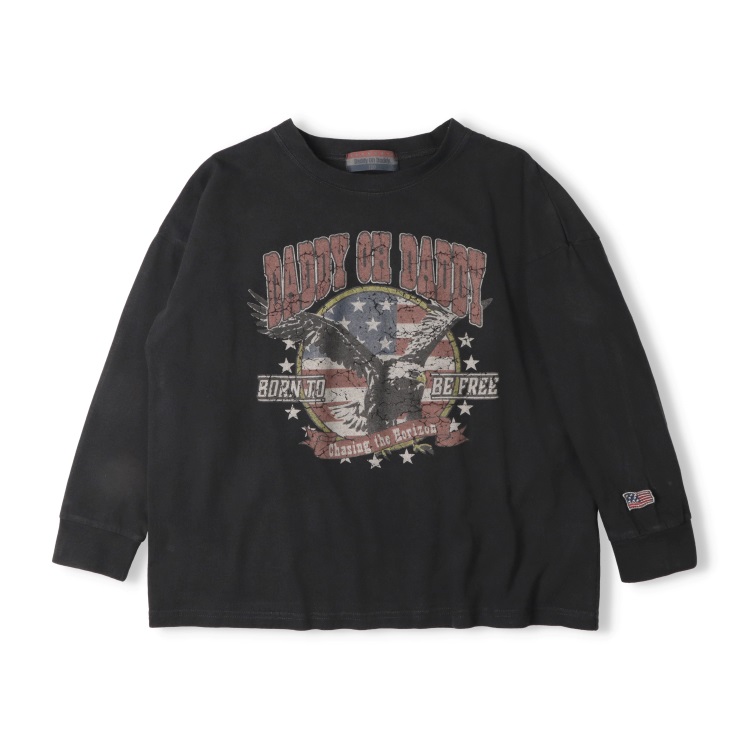 *【WEB限定】プリント長袖Tシャツ(ブラック-170cm)