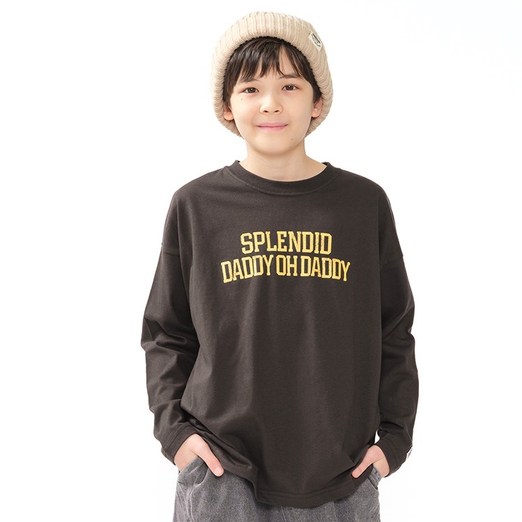 *【WEB限定】ロゴプリント長袖Tシャツ(ブラック-170cm)