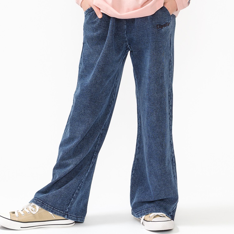 *【WEB限定】裏毛ロングパンツ(ネイビー-160cm)