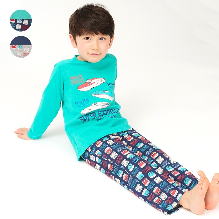 *JR新幹線電車プリント長袖パジャマ