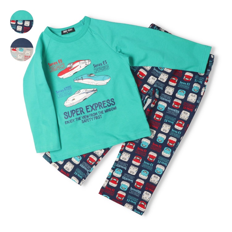 JR新幹線電車プリント長袖パジャマ