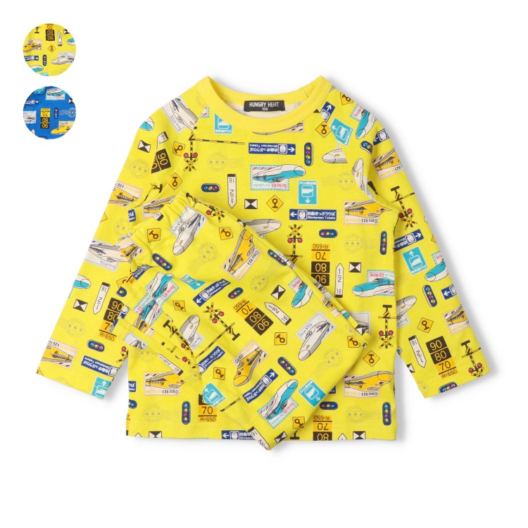 JR新幹線電車総柄長袖パジャマ